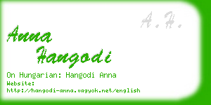 anna hangodi business card